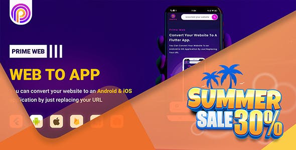 Prime Web - Convert Website to a Flutter App