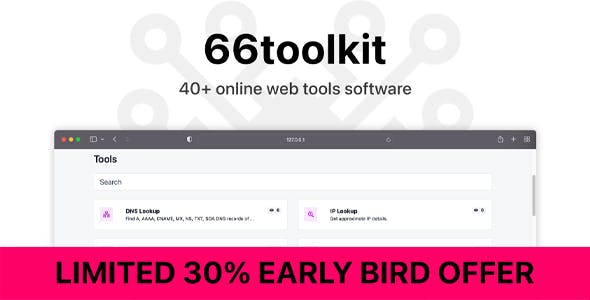 66toolkit - Ultimate Web Tools System (SAAS)