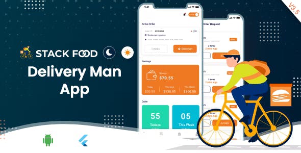 StackFood Multi Restaurant - Food Ordering Delivery Man App