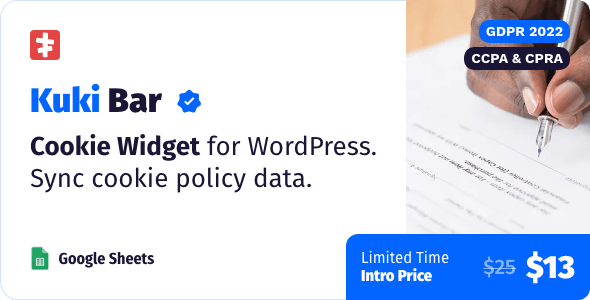 Kuki Bar - Cookie Widget for WordPress